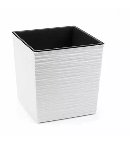 Siena Garden Pflanzkübel Biron, eckig, 30x30x31,0 cm Rillenoptik weiß Kunststoff Siena Garden Pflanzkübel Biron, eckig, 30x30x31,0 cm Rillenoptik weiß Kunststoff