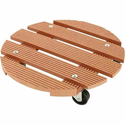 Siena Garden Pflanzenroller WPC, rund 30 cm, natur Siena Garden Pflanzenroller WPC, rund 30 cm, natur