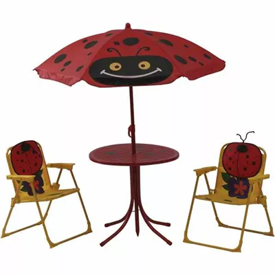 Siena Garden Kindersitzgruppe Marie 4 tlg rot & gelb