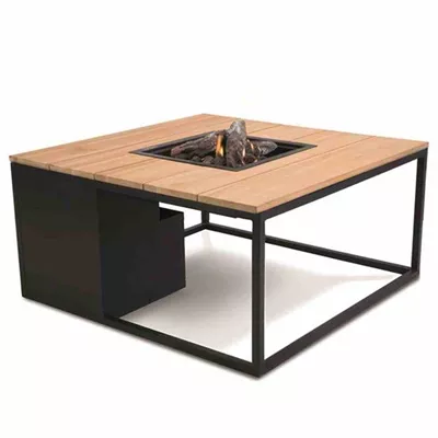 Cosi Cosiloft 100x100x48cm schwarz/teak Aluminium Cosi Cosiloft 100x100x48cm schwarz/teak Aluminium