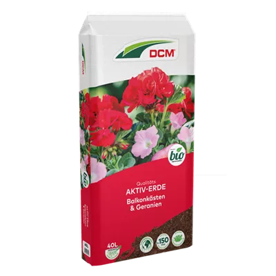 Cuxin Aktiv-Erde Balkonkasten & Geranien Cuxin Aktiv-Erde Balkonkasten & Geranien