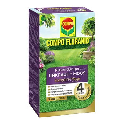 Compo FLORANID Rasendünger gegen Unkraut+Moos Komplettpflege  Compo FLORANID Rasendünger gegen Unkraut+Moos Komplettpflege